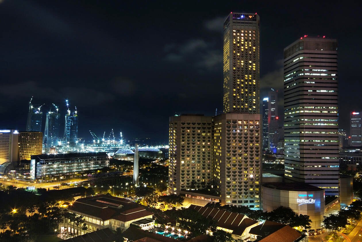 Central Business District CBD Singaporeat night 1