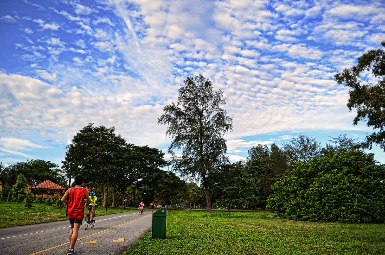 East Coast Park People Jogging Cycling 1